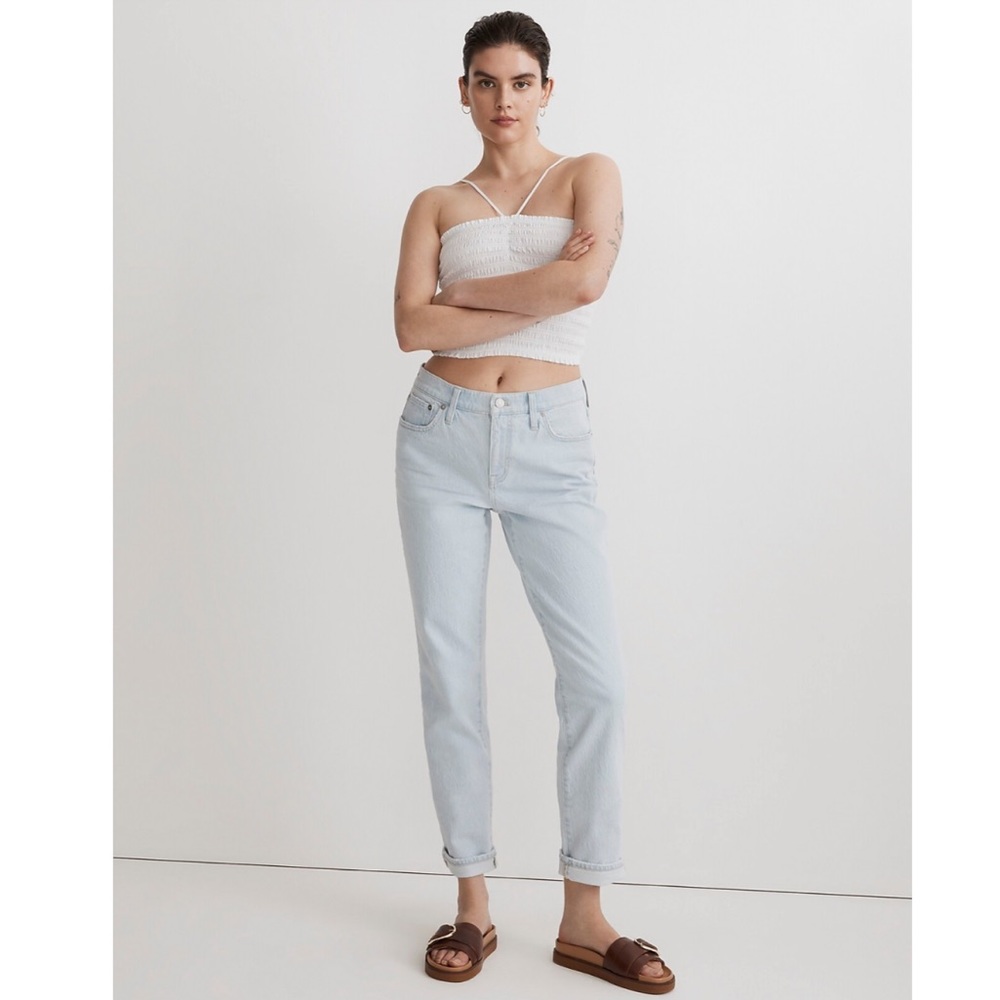 MADEWELL SLIM BOYJEAN IN PATCHEN WASH SIZE 29 MID RISE NWT